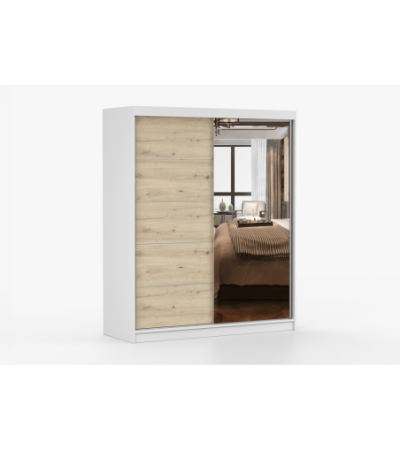 Armoire Ondine 160 cm avec miroir