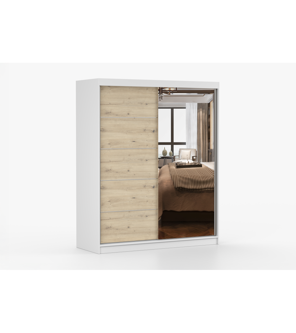 Armoire Ondine 160 cm avec miroir