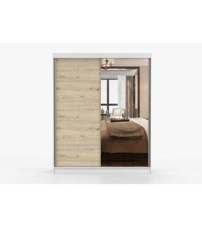 Armoire Ondine 160 cm avec miroir