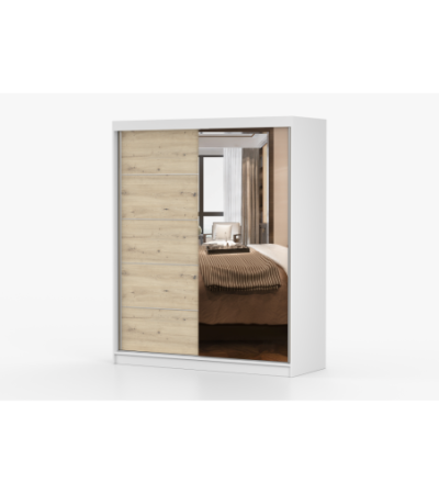 Armoire Ondine 160 cm avec miroir
