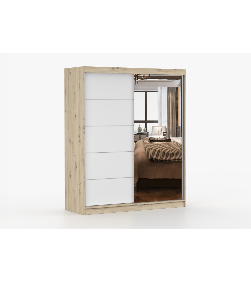 Armoire Ondine 160 cm avec miroir