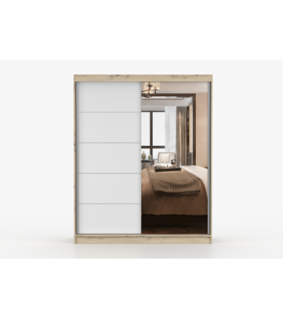 Armoire Ondine 160 cm avec miroir