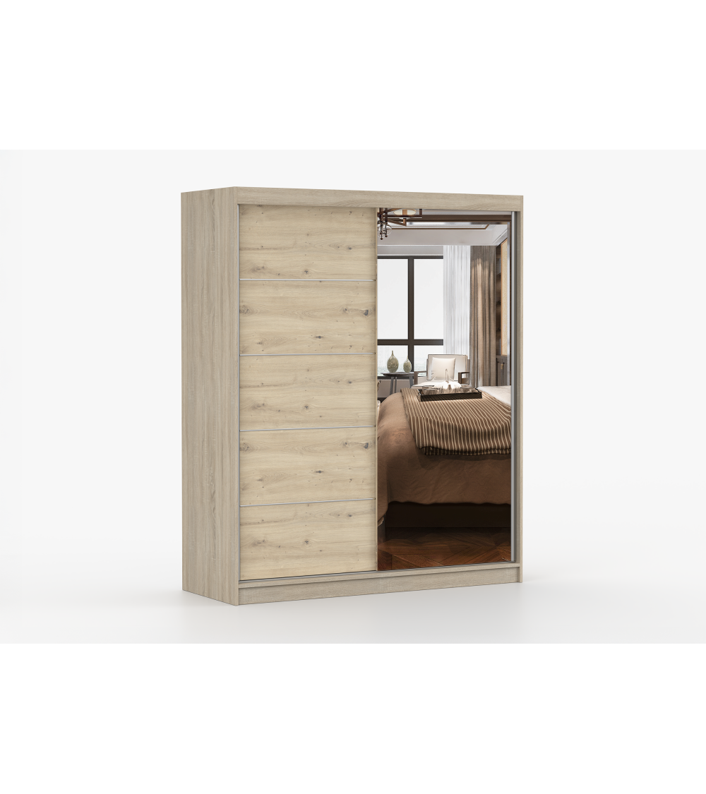 Armoire Ondine 160 cm avec miroir