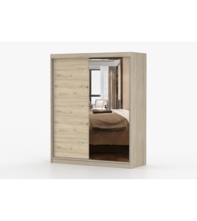 Armoire Ondine 160 cm avec miroir