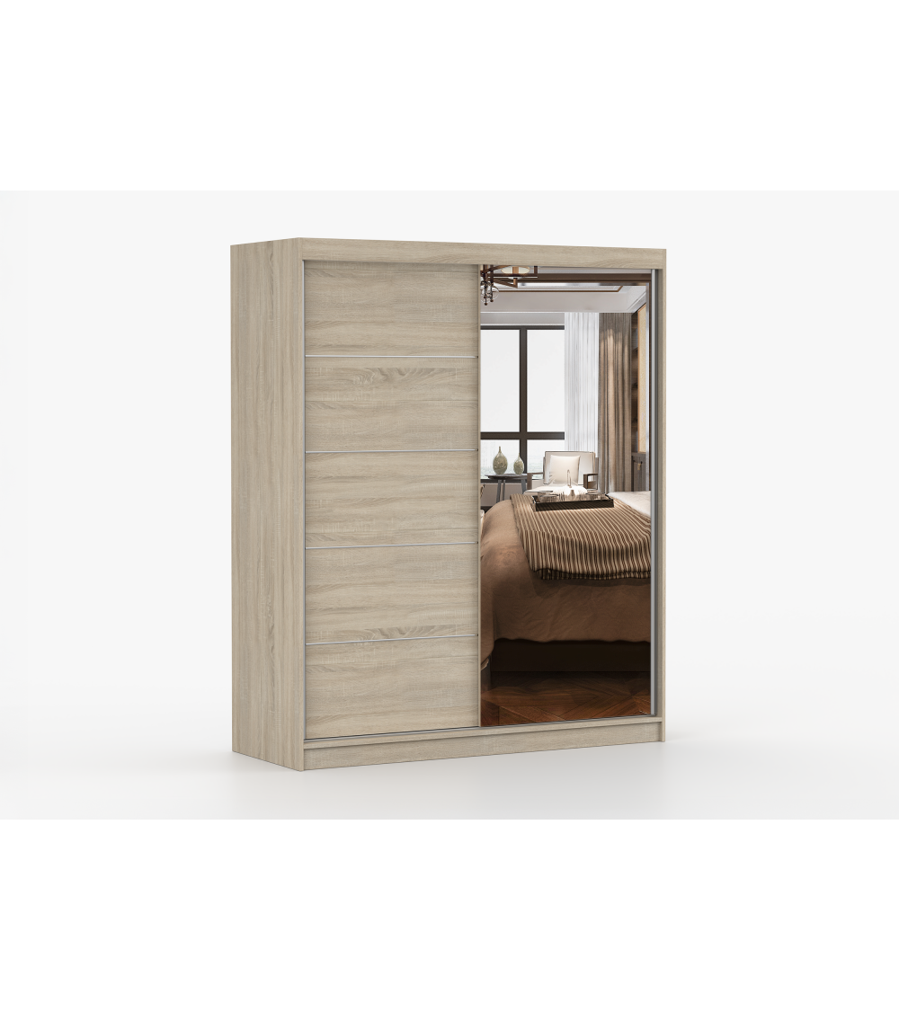 Armoire Ondine 160 cm avec miroir