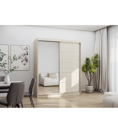 Armoire Ondine 160 cm avec miroir