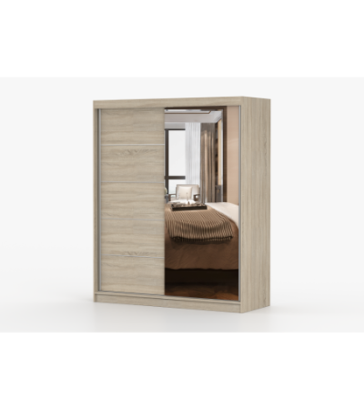 Armoire Ondine 160 cm avec miroir
