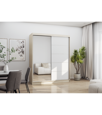 Armoire Ondine 160 cm avec miroir