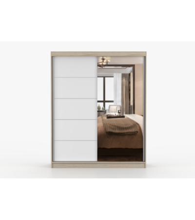 Armoire Ondine 160 cm avec miroir