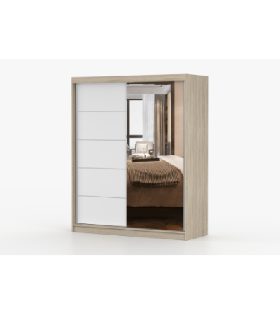 Armoire Ondine 160 cm avec miroir