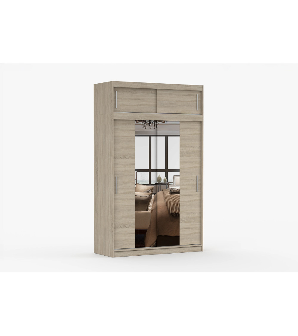 Armoire avec extension Nahelys 150 cm avec miroir