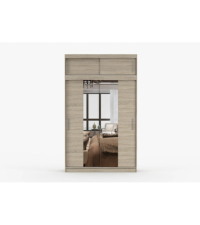 Armoire avec extension Nahelys 150 cm avec miroir