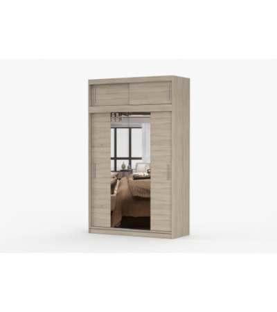 Armoire avec extension Nahelys 150 cm avec miroir