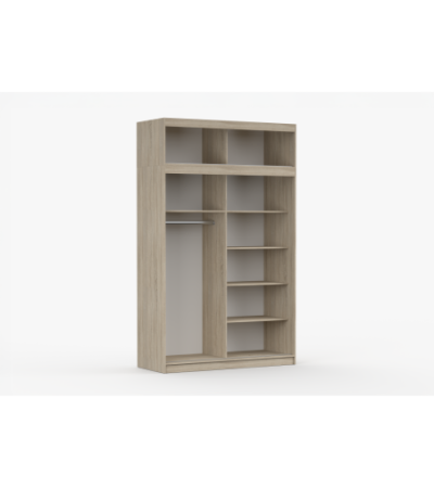 Armoire avec extension Nahelys 150 cm avec miroir