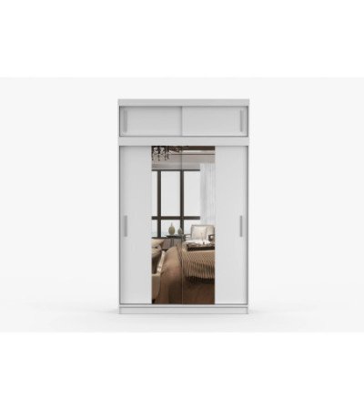 Armoire avec extension Nahelys 150 cm avec miroir