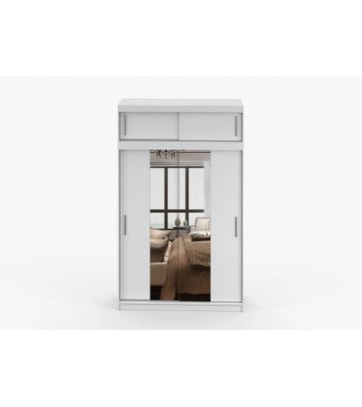 Armoire avec extension Nahelys 150 cm avec miroir