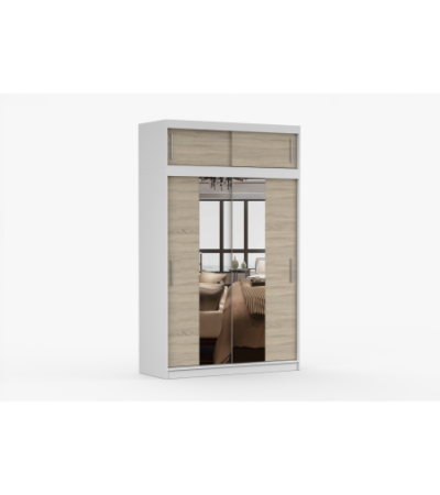 Armoire avec extension Nahelys 150 cm avec miroir