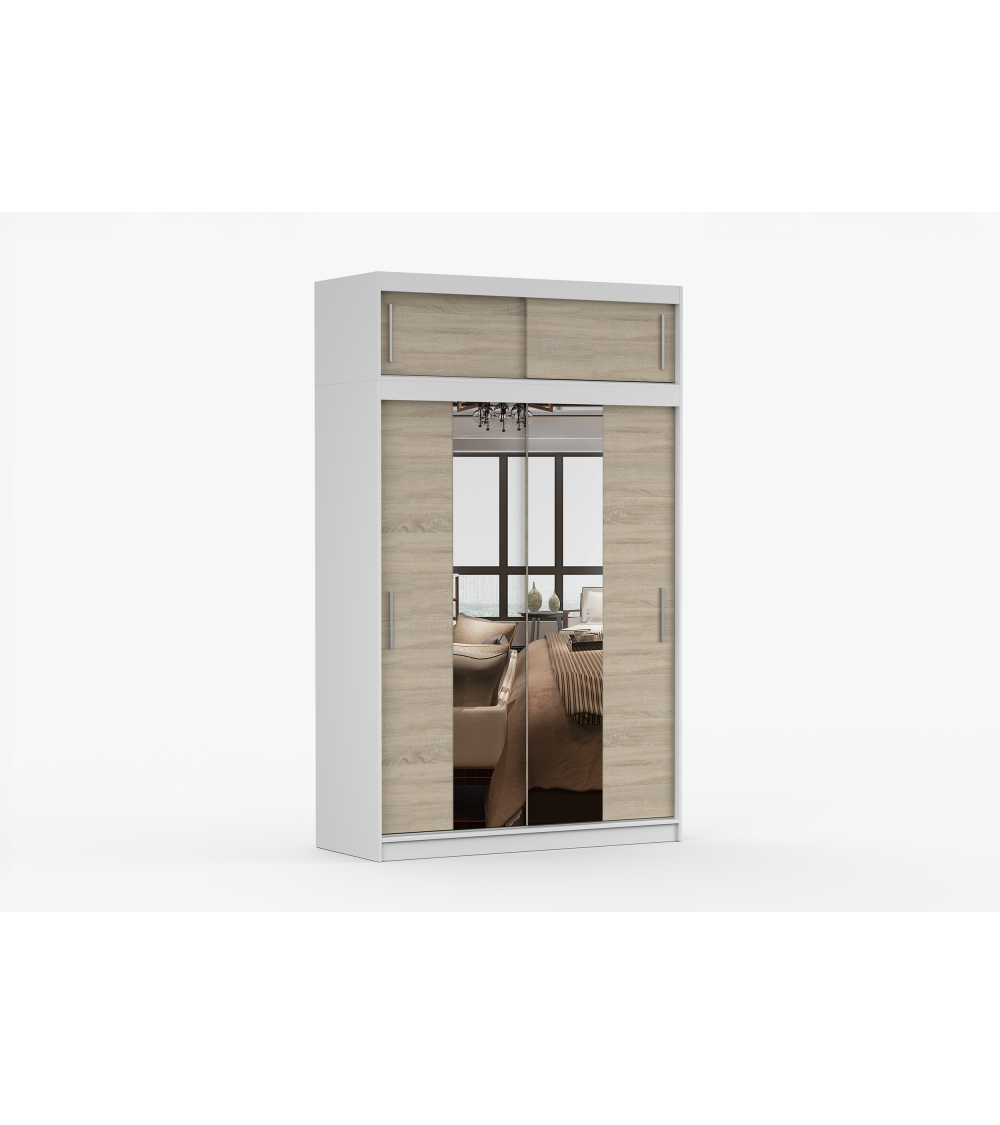 Armoire avec extension Nahelys 150 cm avec miroir