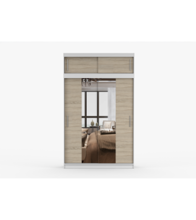 Armoire avec extension Nahelys 150 cm avec miroir