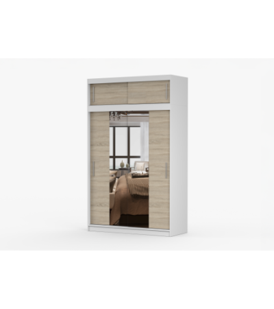 Armoire avec extension Nahelys 150 cm avec miroir