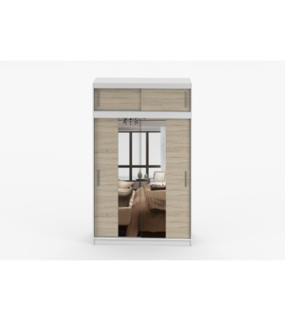 Armoire avec extension Nahelys 150 cm avec miroir