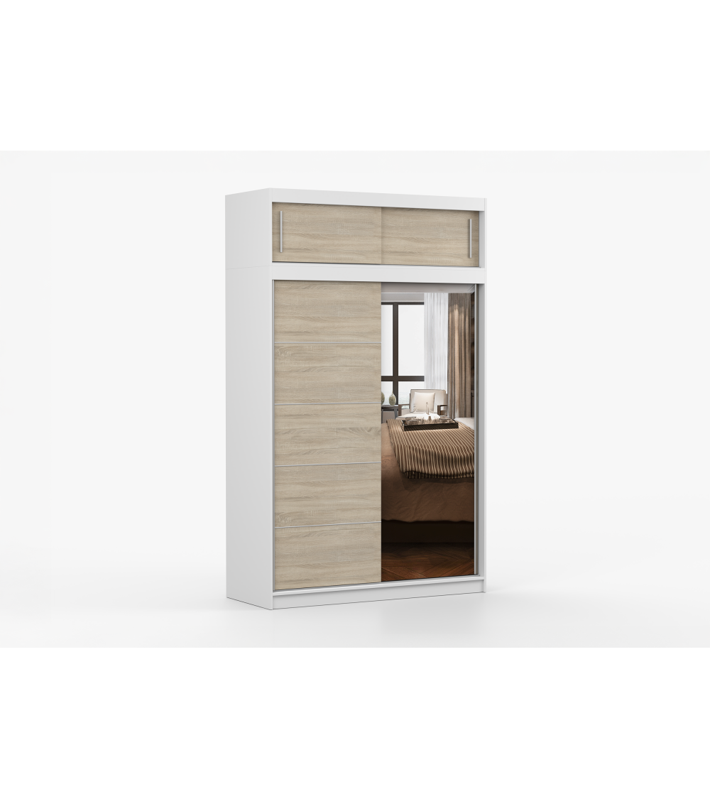 Armoire avec extension Faella 150 cm avec miroir