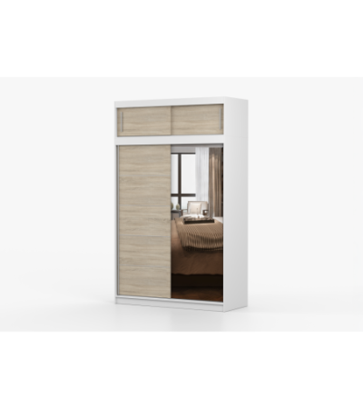 Armoire avec extension Faella 150 cm avec miroir