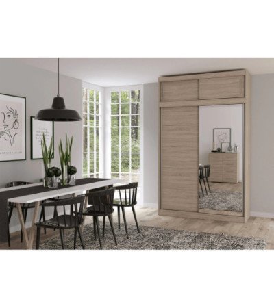 Armoire avec extension Faella 150 cm avec miroir
