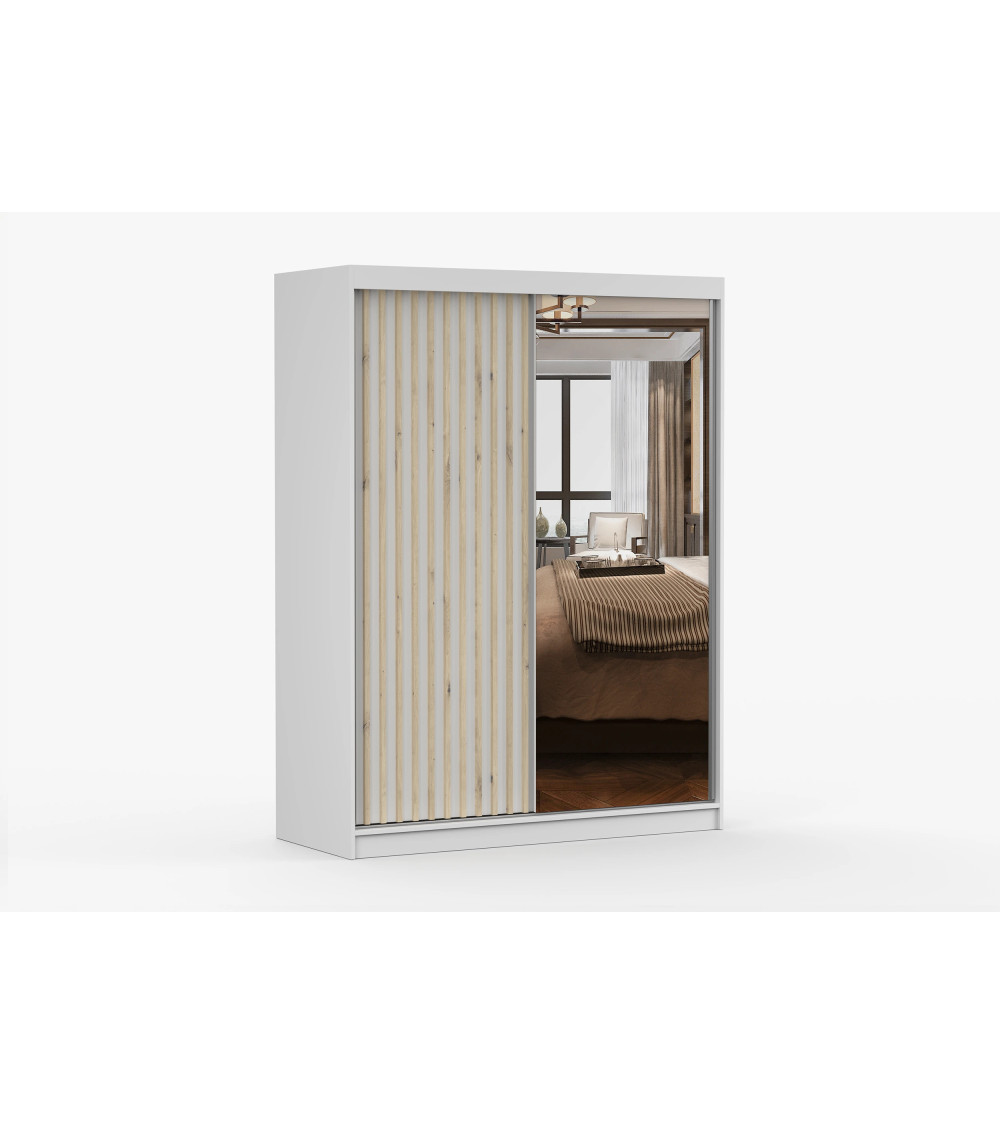 Armoire Zinaé 150 cm avec miroir