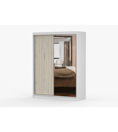 Armoire Zinaé 150 cm avec miroir