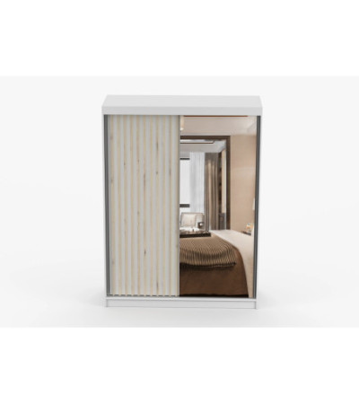 Armoire Zinaé 150 cm avec miroir