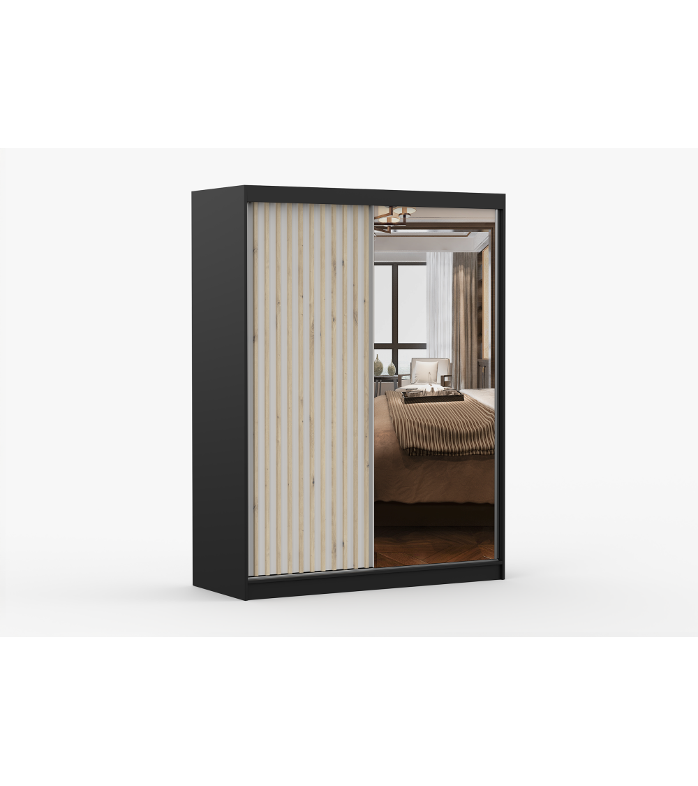 Armoire Zinaé 150 cm avec miroir