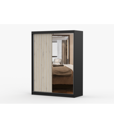Armoire Zinaé 150 cm avec miroir