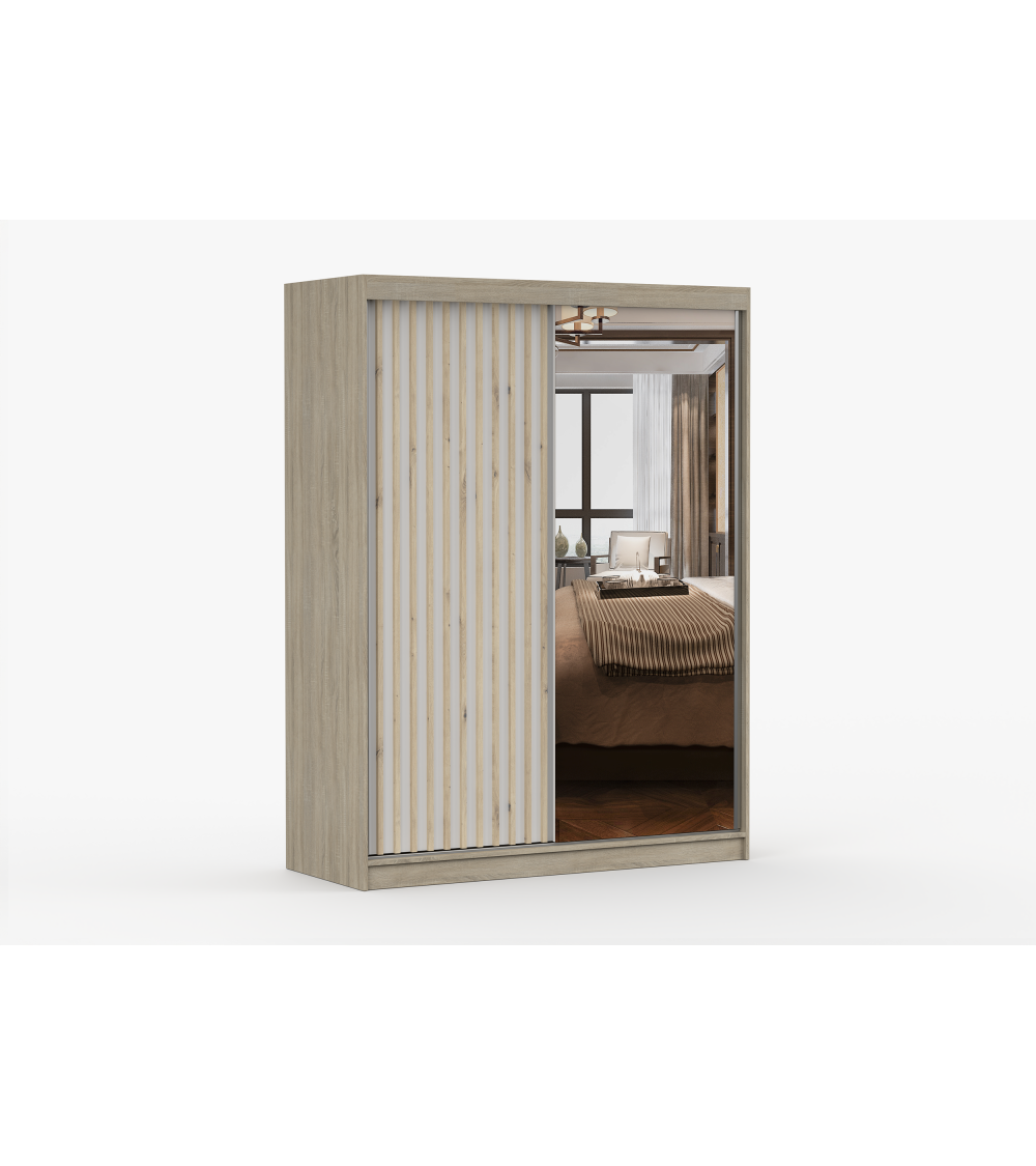 Armoire Zinaé 150 cm avec miroir