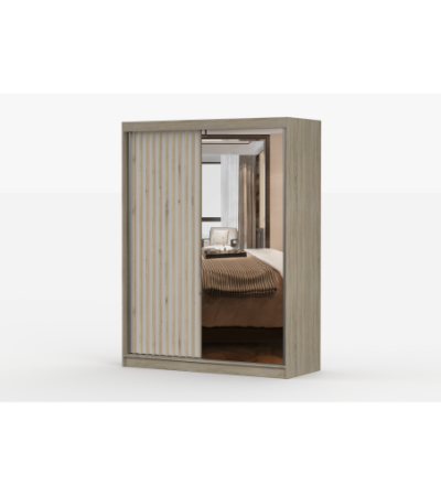 Armoire Zinaé 150 cm avec miroir