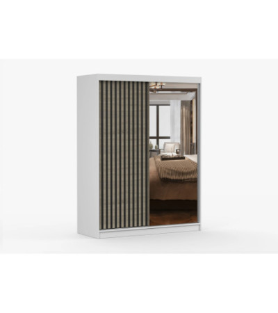 Armoire Nélia 150 cm avec miroir