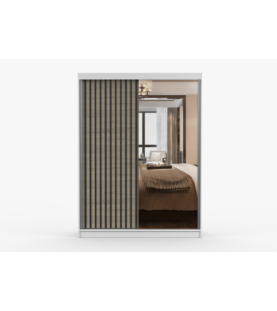 Armoire Nélia 150 cm avec miroir