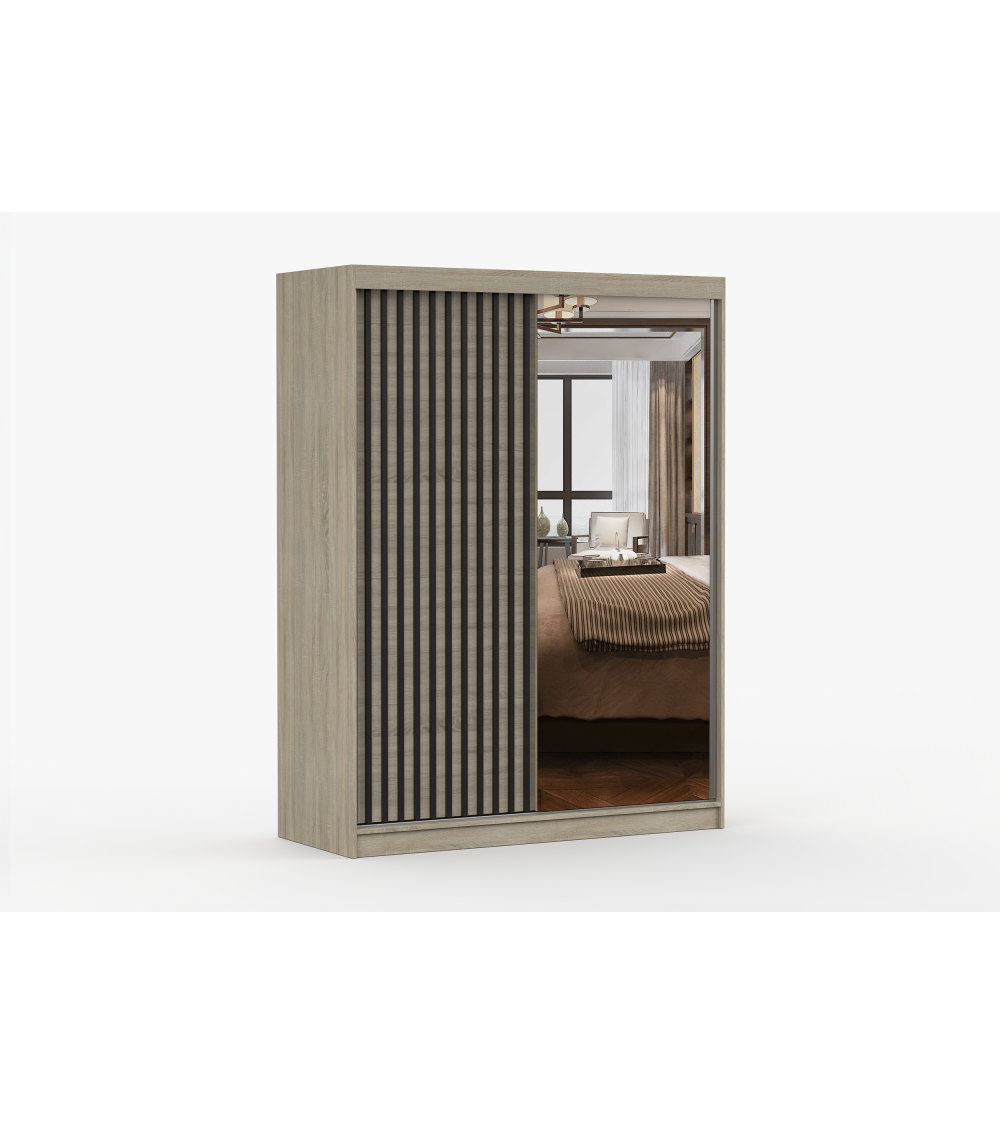 Armoire Nélia 150 cm avec miroir
