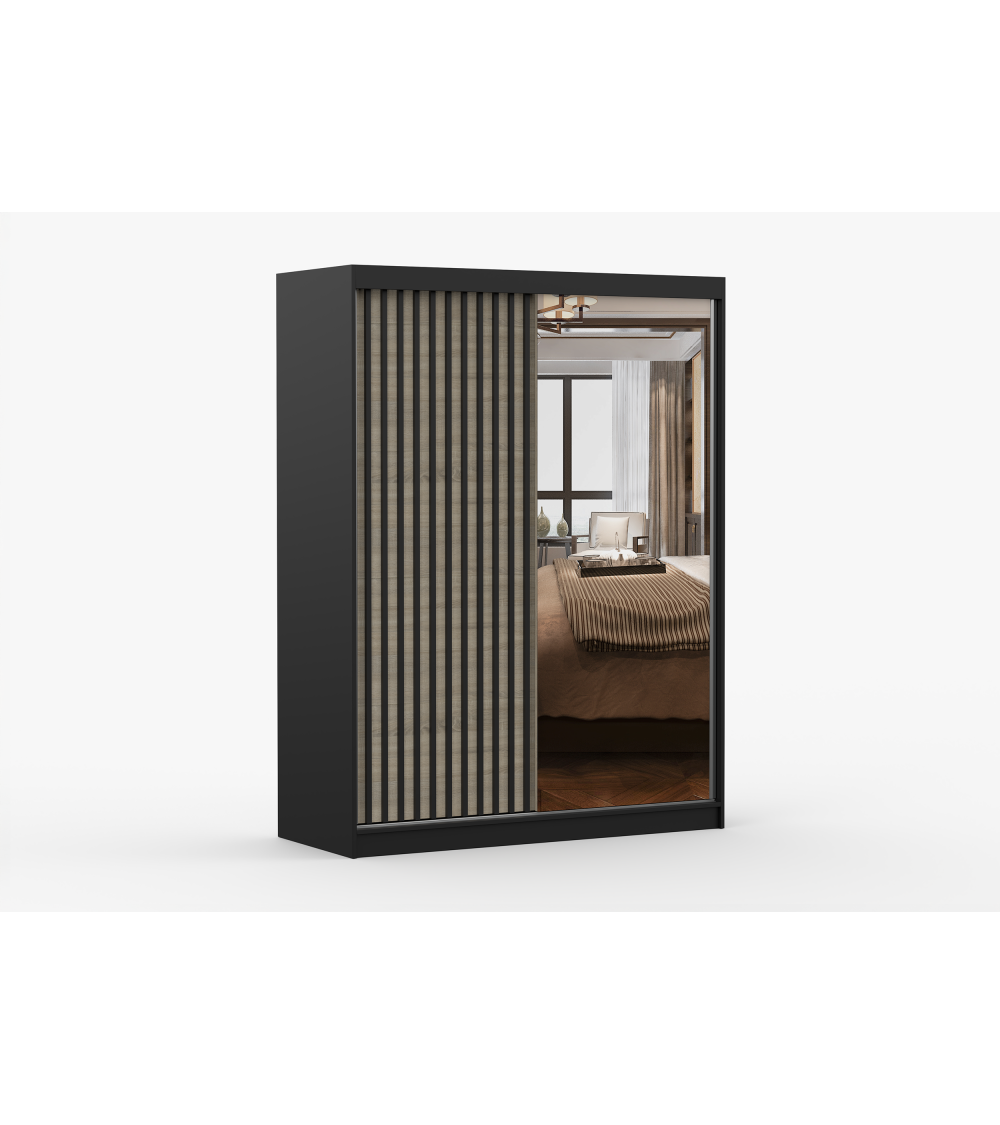 Armoire Nélia 150 cm avec miroir