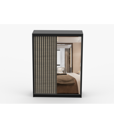 Armoire Nélia 150 cm avec miroir