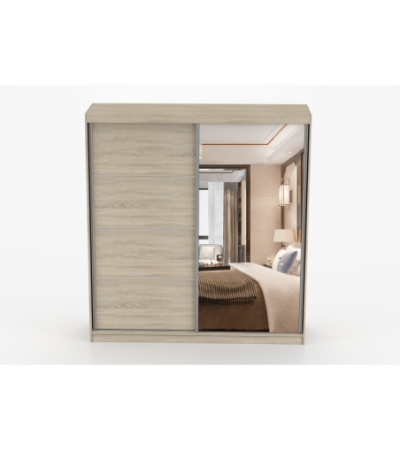 Armoire Helis 203 semi-brillant avec miroir