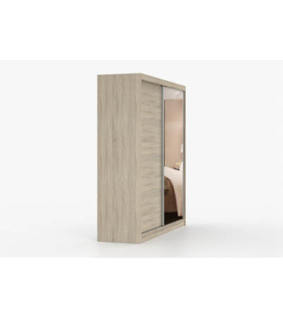 Armoire Helis 203 semi-brillant avec miroir
