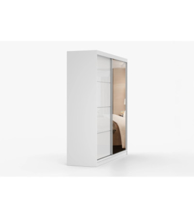 Armoire Helis 203 semi-brillant avec miroir