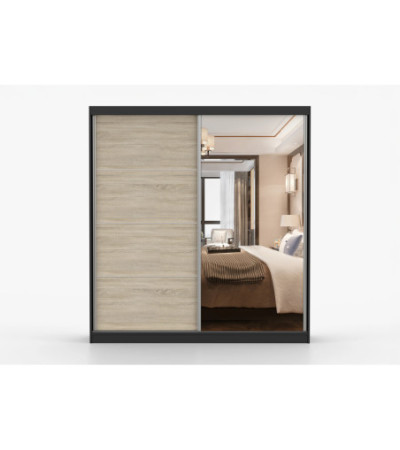 Armoire Tais 203 cm avec miroir
