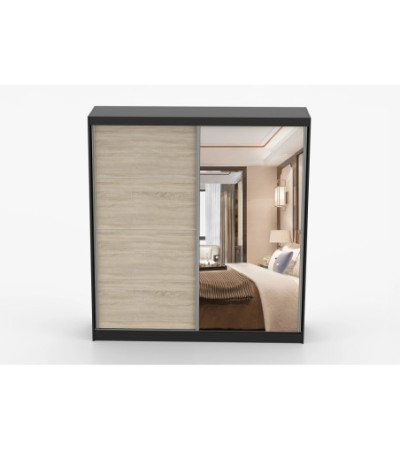 Armoire Tais 203 cm avec miroir