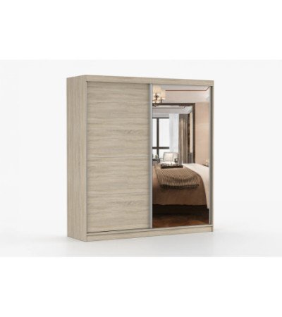 Armoire Tais 203 cm avec miroir