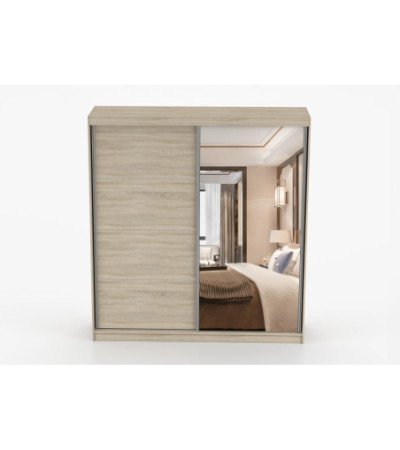 Armoire Tais 203 cm avec miroir