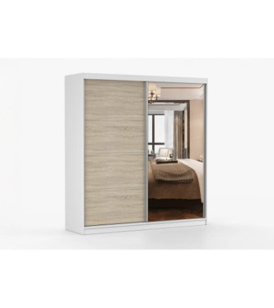 Armoire Tais 203 cm avec miroir