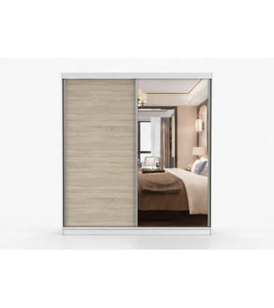 Armoire Tais 203 cm avec miroir