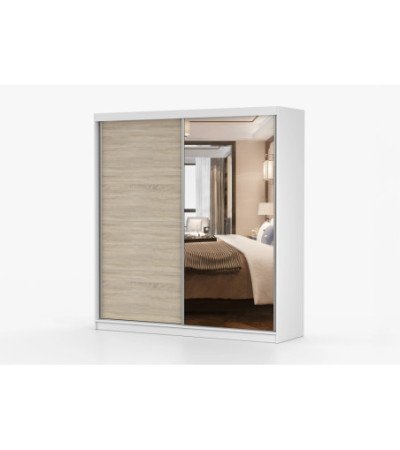 Armoire Tais 203 cm avec miroir